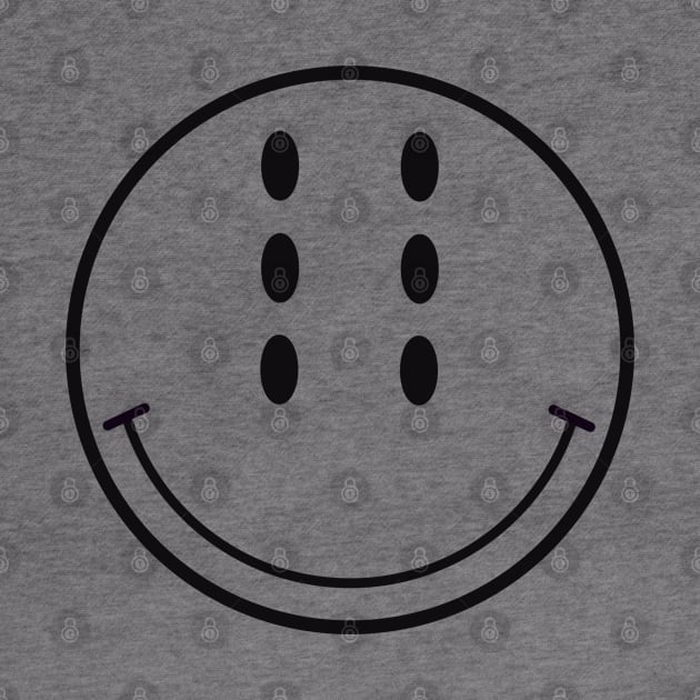 Six-Eyed Smiley Face, Front and Back by Niemand